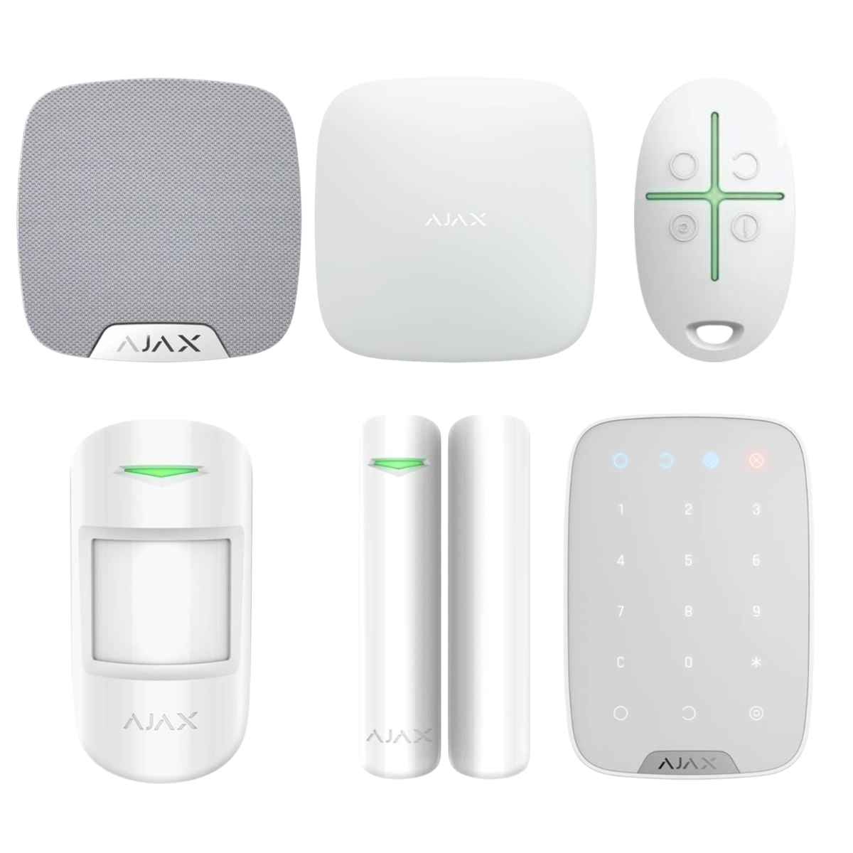 ajax 2 zone sirena +tastatura alba_3ffa156a