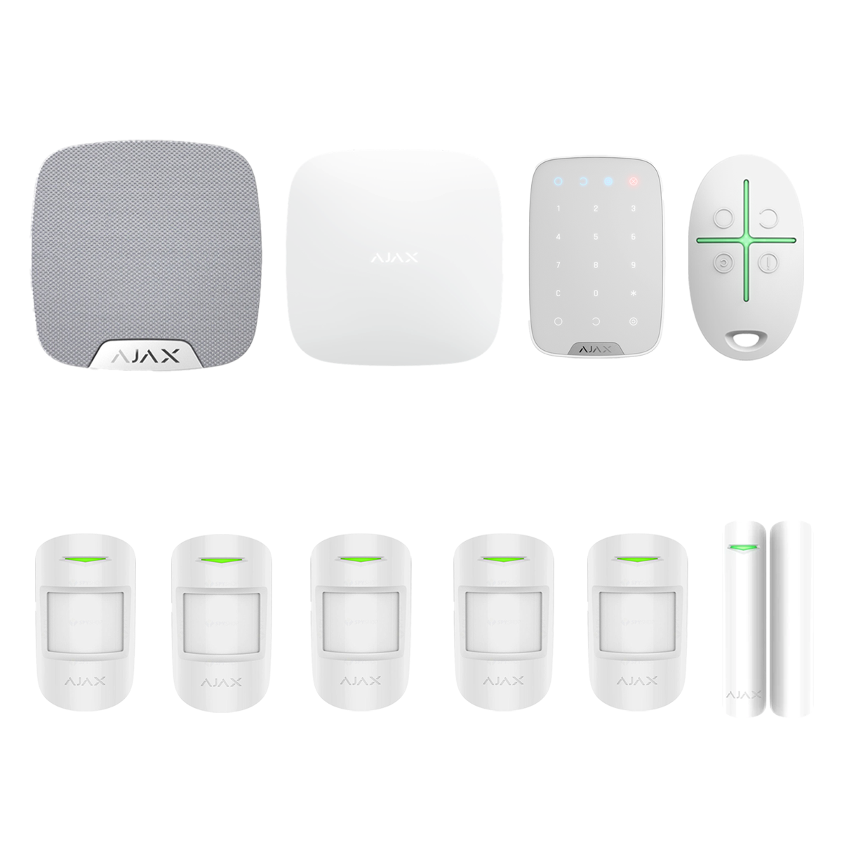 Kit AJAX - 6 zone + sirena interior si tastatura